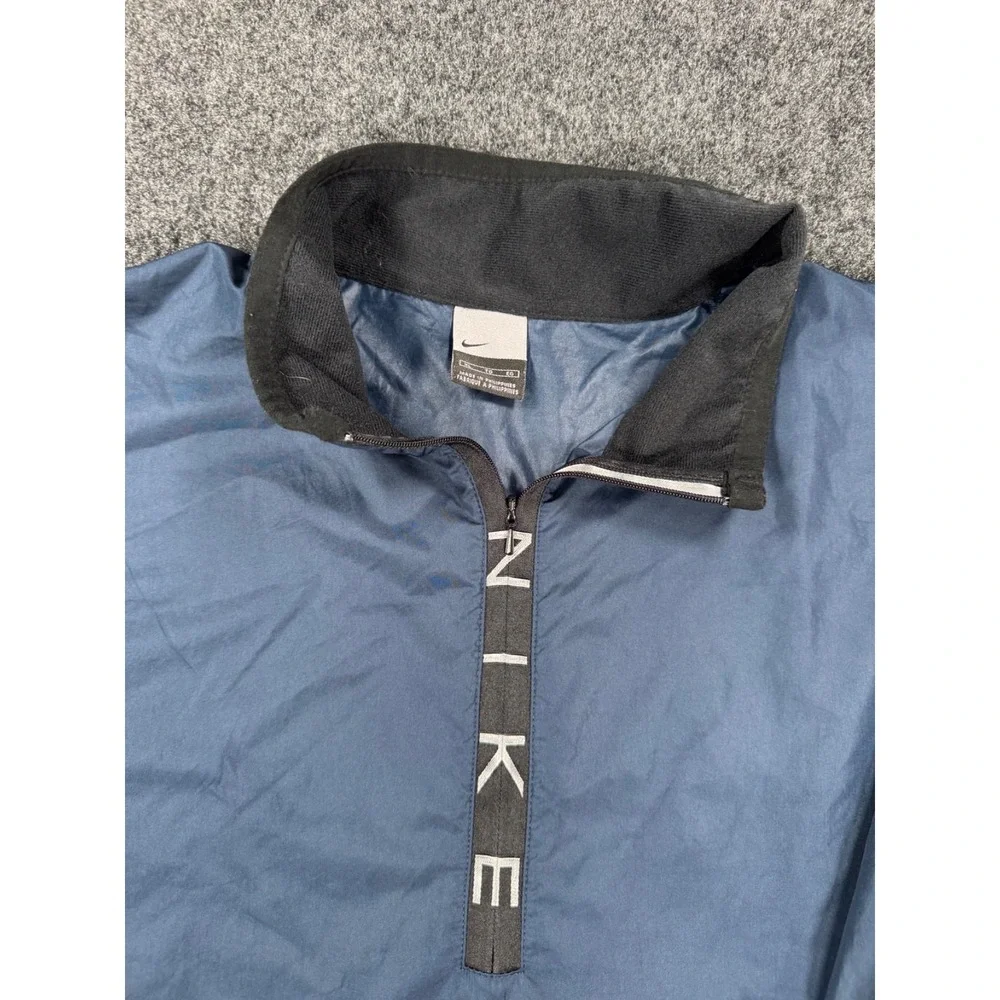 Vintage Nike Golf 1/2 Zip Windbreaker  Jacket Blue Black XL Lightweight Swoosh